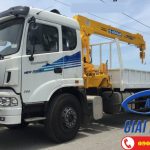 Xe tải 3 chân DONGFENG C260 14 Tấn gắn cẩu Soosan SCS746L 7 Tấn 6 Đoạn